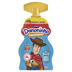 DANONINHO POUCH IOGURTE MORANGO/BANANA 70G CX 20UN