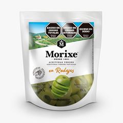 AZEITONAS VERDES FATIADA SACHE MORIXE 180G/80G CX 16UN