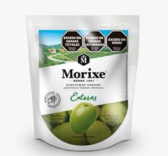 AZEITONAS VERDES INTEIRAS SACHE MORIXE 200G/100G CX 16UN