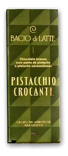 CHOCOLATE PISTACCHIO CROCANTE BACIO DI LATTE 80G CX 20UN