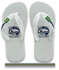 CHINELO TB INF BRASIL BRANCO  31/32 CX 12UN