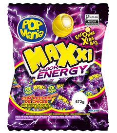 PIRULITO POP MANIA MAXXI ENERGY RICLAN 12X24X28G