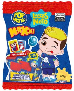 PIRULITO POP MANIA MAXXI LUCCAS NETO FRAMB RICLAN 12X24X28G