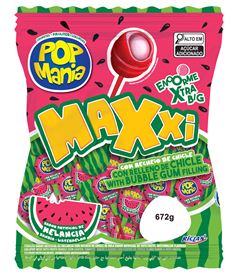PIRULITO POP MANIA MAXXI MELANCIA RICLAN 12X24X28G