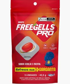 DROPS FREEGELLS PRO CEREJA POUCH SORTIDO RICLAN 12X15UN