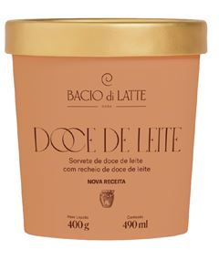 GELATO DOCE DE LEITE BACIO DI LATTE 490ML CX 8UN