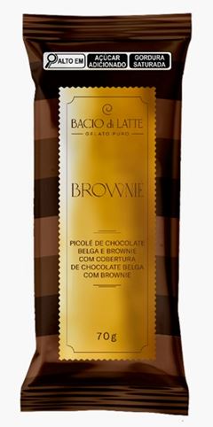 PICOLE BROWNIE C/ COBERTURA BACIO DI LATTE 70G CX 18UN