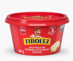 MANTEIGA DE PRIM. QUALIDADE C/SAL TIROLEZ POTE 200G CX 12UN