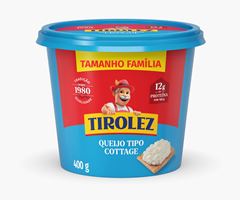 QUEIJO TIPO COTTAGE TIROLEZ POTE 400G CX 12UN