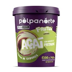 ACAI C/CREME DE PISTACHE POTE POLPA NORTE 600G CX 6UN
