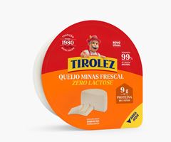 QUEIJO MINAS FRESCAL ZERO LACTOSE TIROLEZ 270G CX 4,32KG