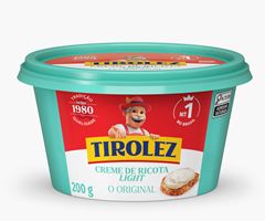 CREME DE RICOTA LIGHT TIROLEZ 200G CX 16UN