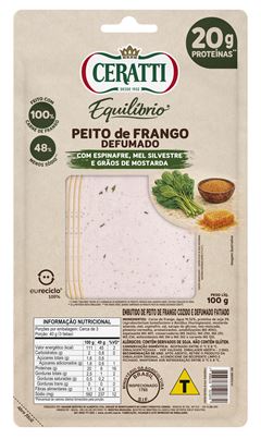 PEITO DE FRANGO DEF C/ ESPI, MEL E MOST CERATTI 100G CX 18UN