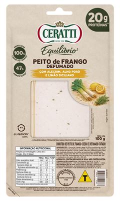 PEITO DE FRANGO DEF C/ ALECR, ALHO PORO CERATTI 100G CX 18UN