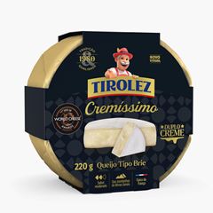 QUEIJO BRIE CREMISSIMO TIROLEZ 220G CX 8UN