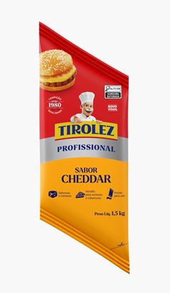 REQUEIJAO CHEDDAR TIROLEZ 1,5KG CX 12UN