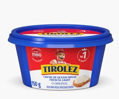 CREME DE QUEIJO MINAS FRESCAL LIGHT TIROLEZ 150G CX 16UN