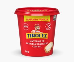 MANTEIGA COM SAL TIROLEZ POTE 500G CX 12UN