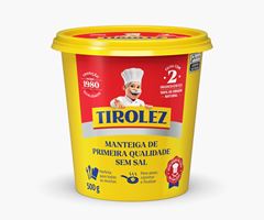 MANTEIGA SEM SAL TIROLEZ POTE 500G CX 12UN