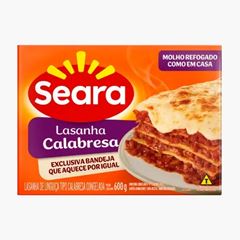 LASANHA DE CALABRESA SEARA 600G CX 10UN