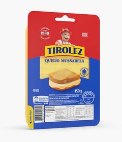 QUEIJO MUSSARELA FATIADA TIROLEZ 150G CX 28UN