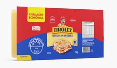 QUEIJO MUSSARELA FATIADA TIROLEZ 1KG CX 6UN