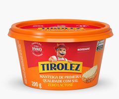 MANTEIGA C/SAL ZERO LAC TIROLEZ POTE 200G CX 12UN