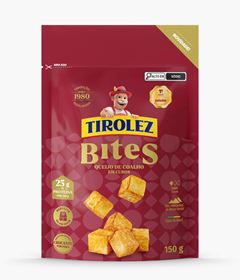 QUEIJO COALHO EM CUBOS BITES TIROLEZ 150G CX 12UN
