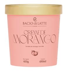 GELATO CREME DE MORANGO BACIO DI LATTE 490ML CX 8UN