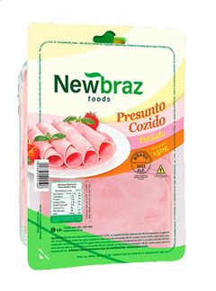 PRESUNTO COZIDO FATIADO NEWBRAZ 150GR CX 30UN
