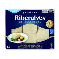 LOMBO DE BACALHAU FLOR DE SAL CONG RIBERALVES 1KG CX 10KG