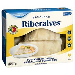POSTAS DE BACALHAU DESSALG CONG RIBERALVES 0,8KG CX 8KG